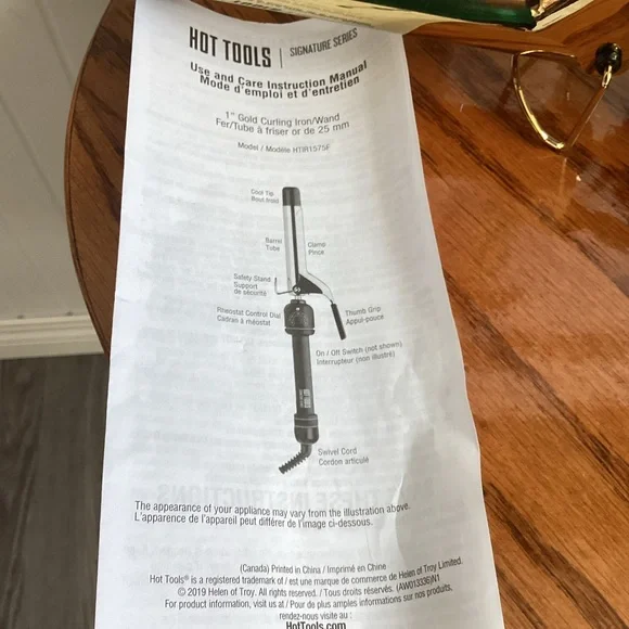 Hot Tools Pro Signature Gold 1" Curling Iron - Picture 8 of 9